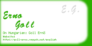 erno goll business card