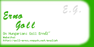erno goll business card